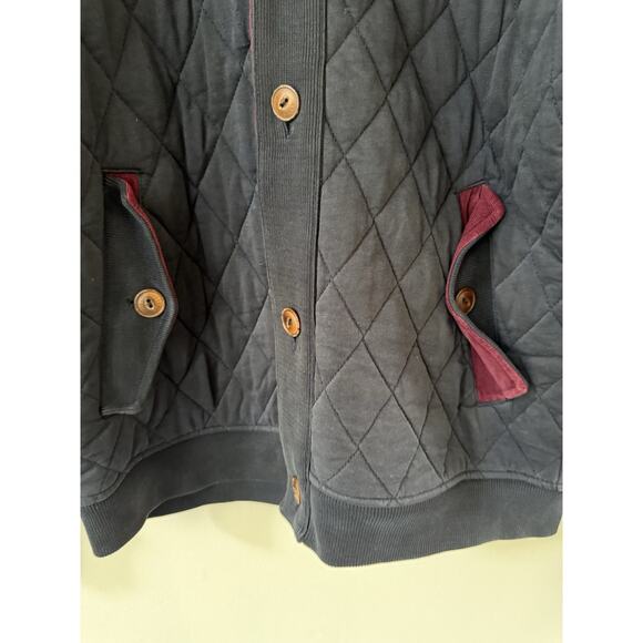 TED BAKER London Coat Jacket Size 4 Blue Quilted Full Zip Front Casual Career - Picture 3 of 14